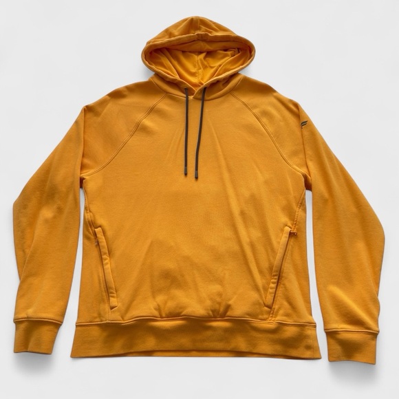 Fabletics US Mens Small Golden Ochre Lightweight Casual Pullover Sweater Hoodie - Picture 2 of 9